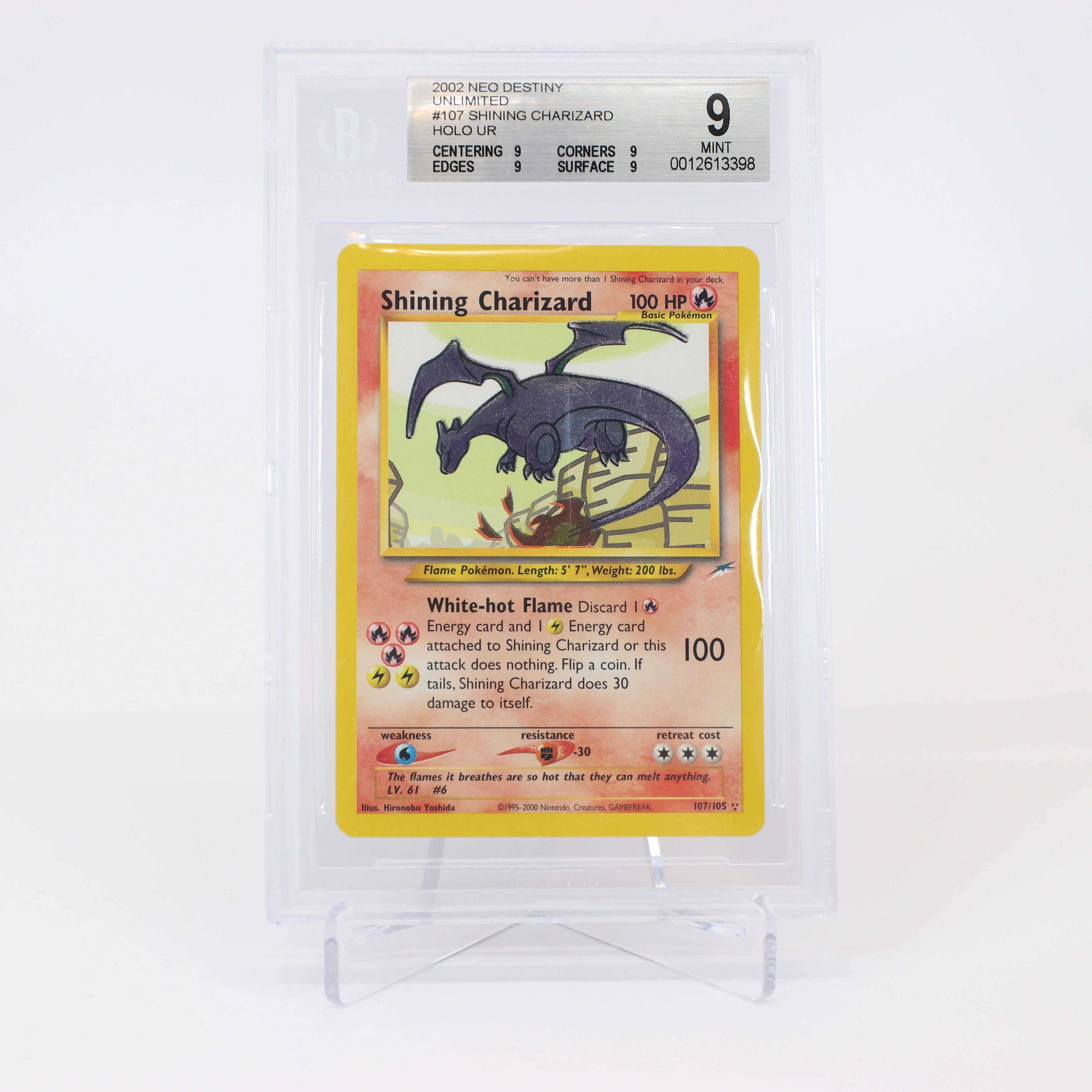 Pokémon Shining Charizard Neo Destiny #107 Holo BGS 9 MINT 