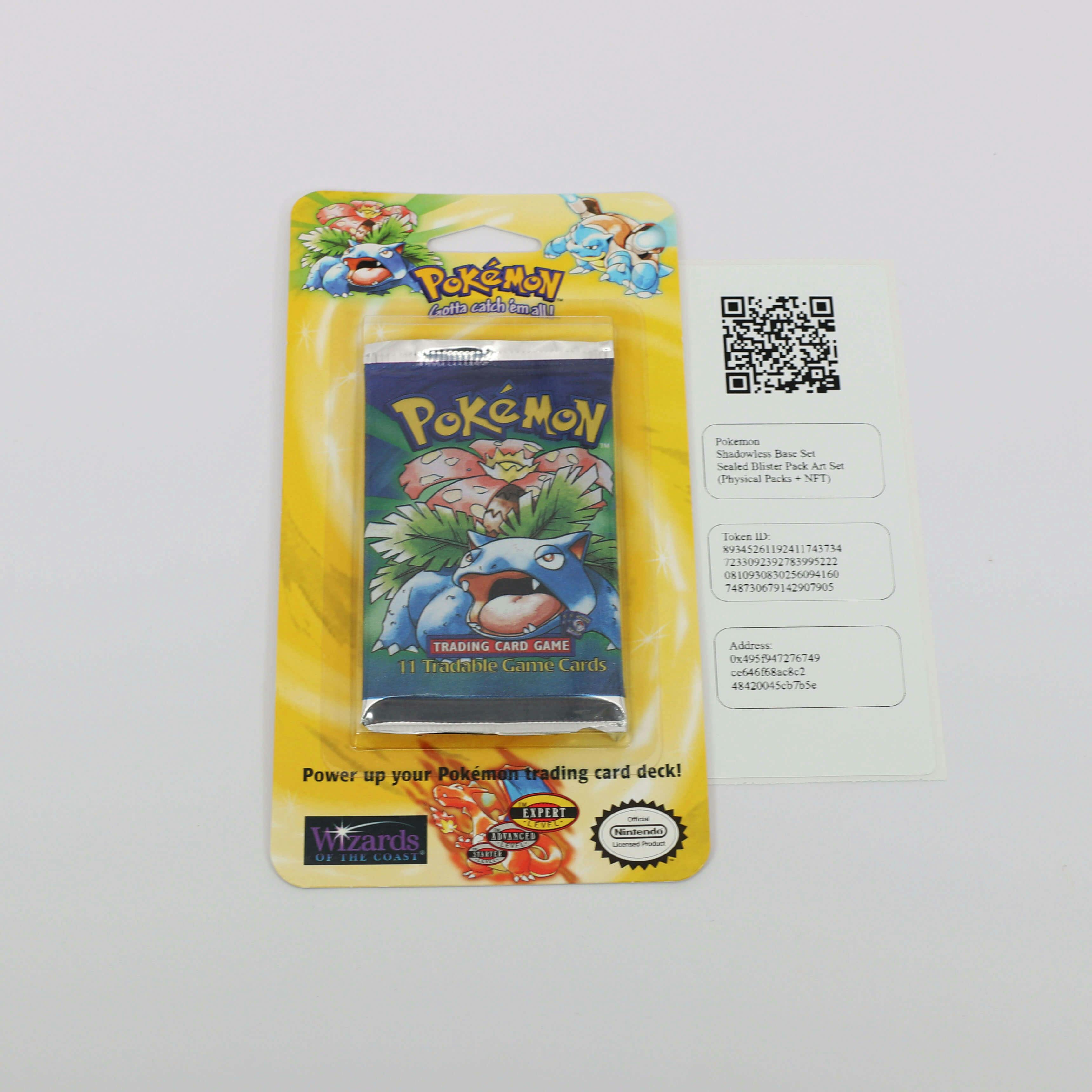 Pokémon Shadowless Base Set Sealed Blister Pack Art Set (Physical