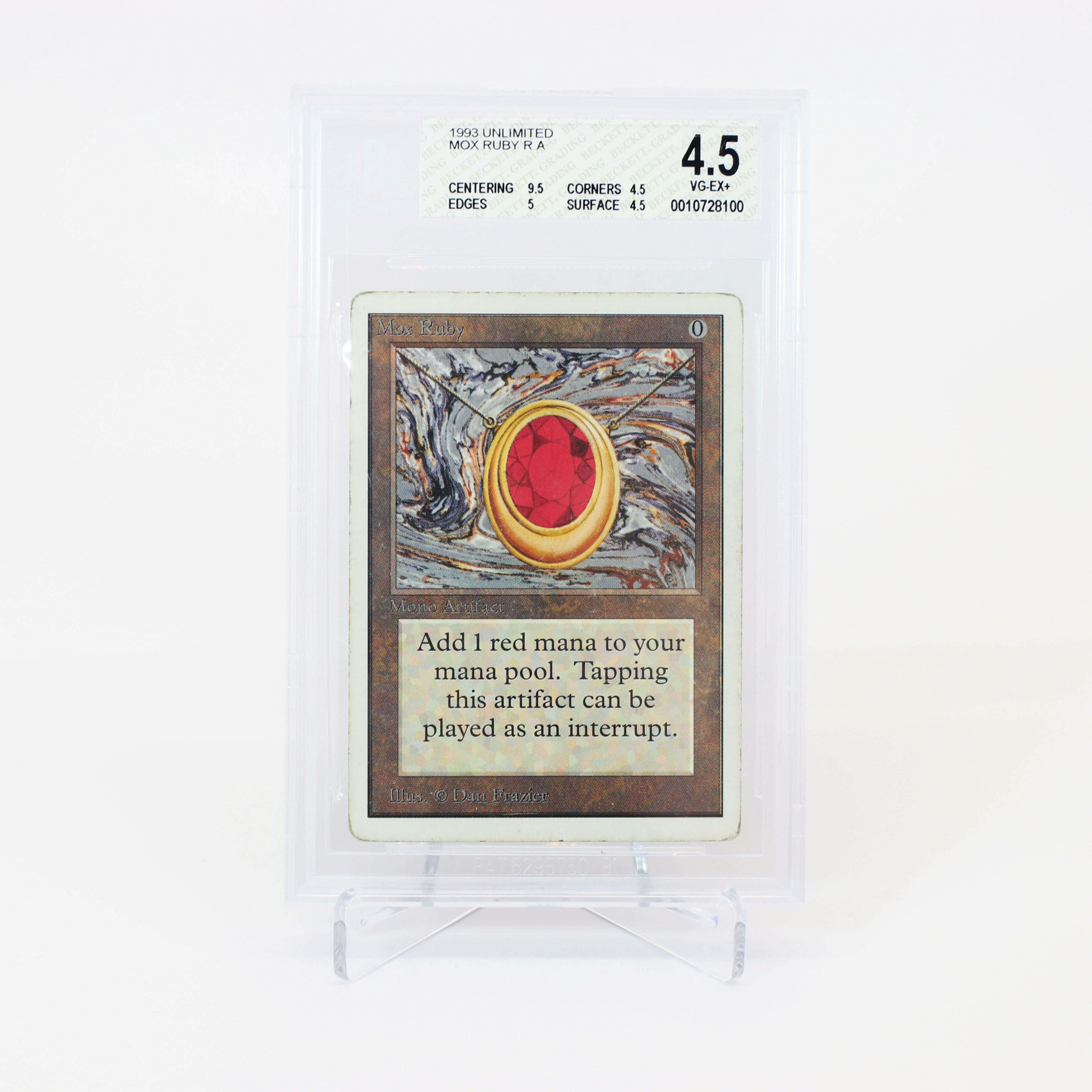 Magic: The Gathering Mox Ruby Unlimited BGS 4.5 VG-EX+ 