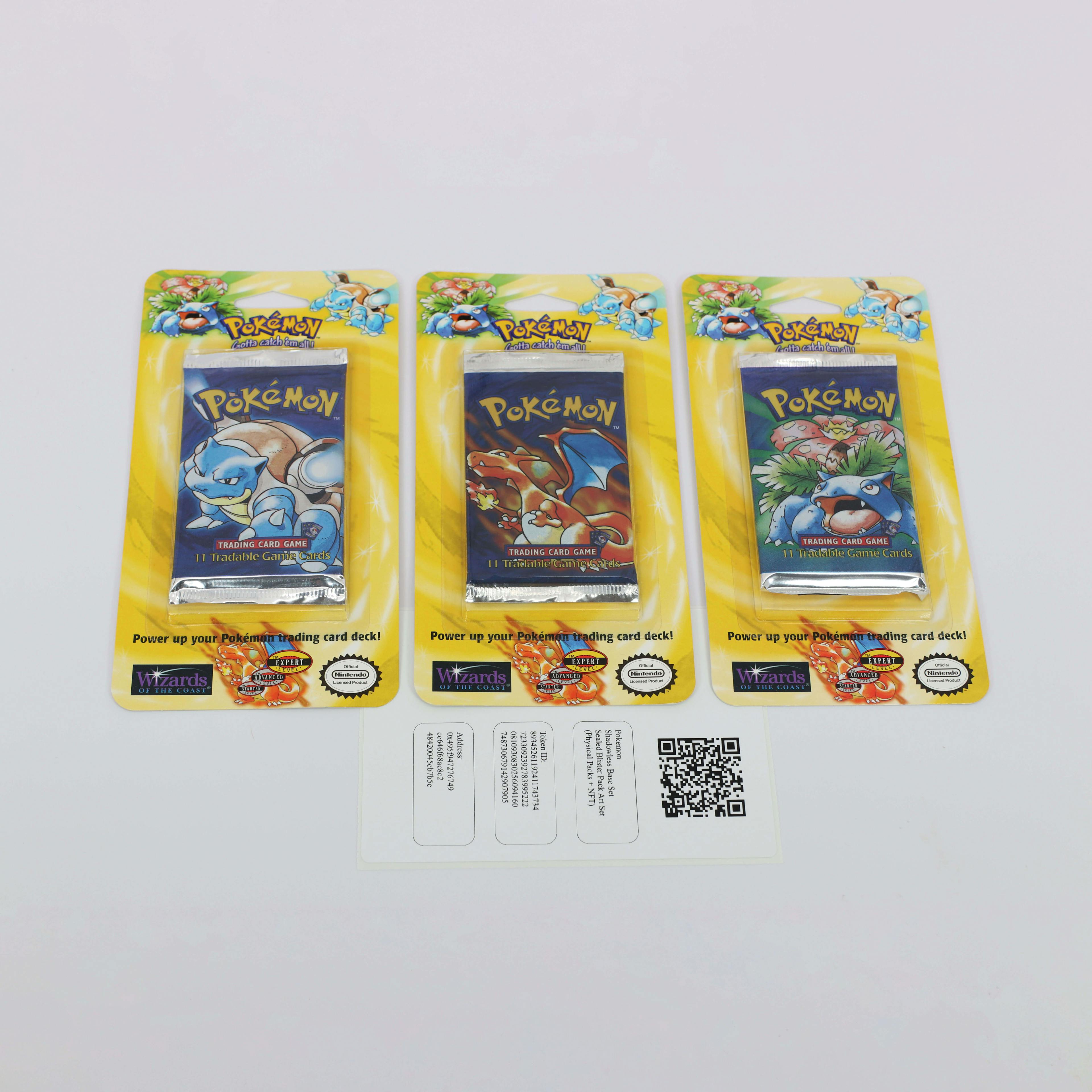 Pokémon Shadowless Base Set Sealed Blister Pack Art Set 