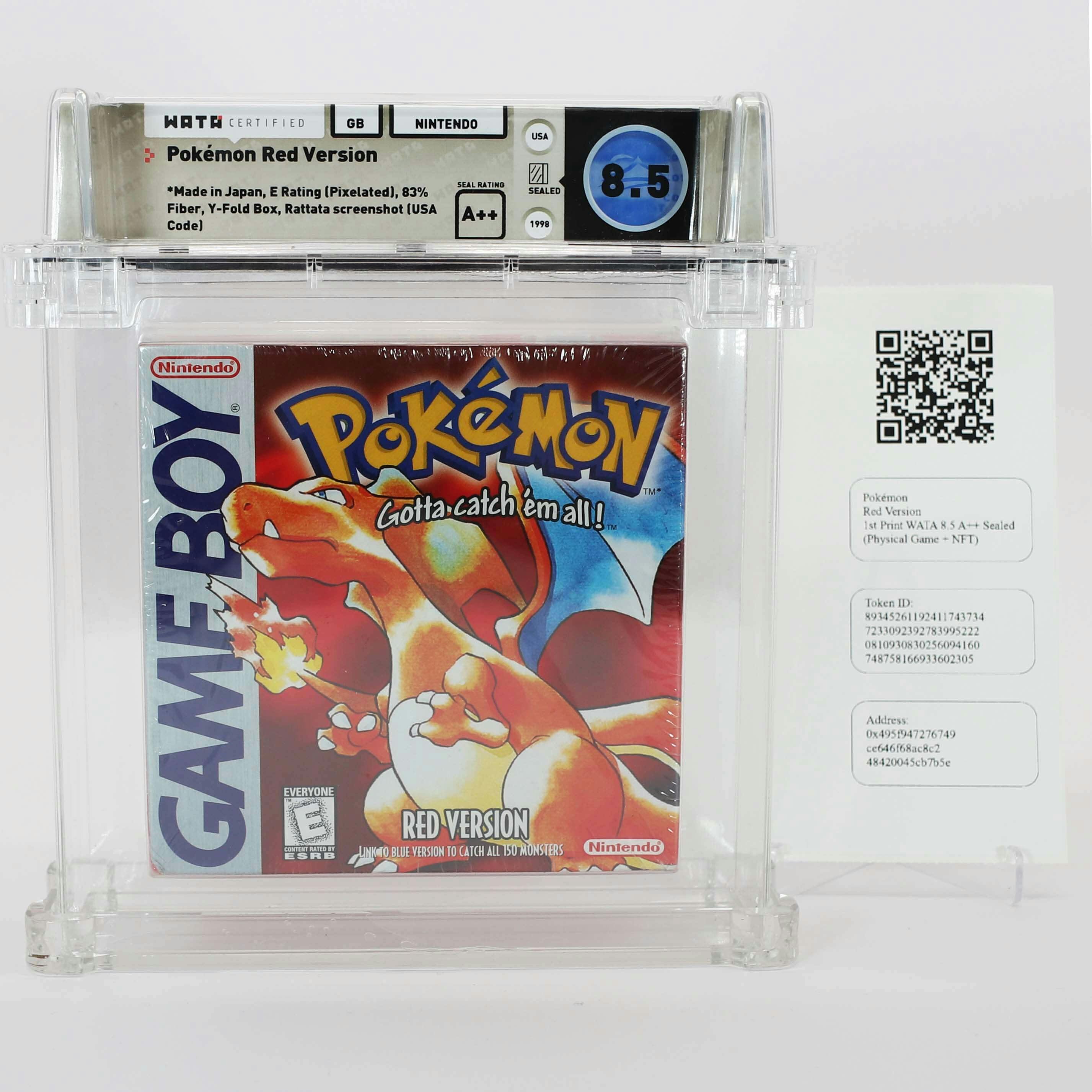 Pokémon Red Version 1st Print WATA 8.5 A++ Sealed 